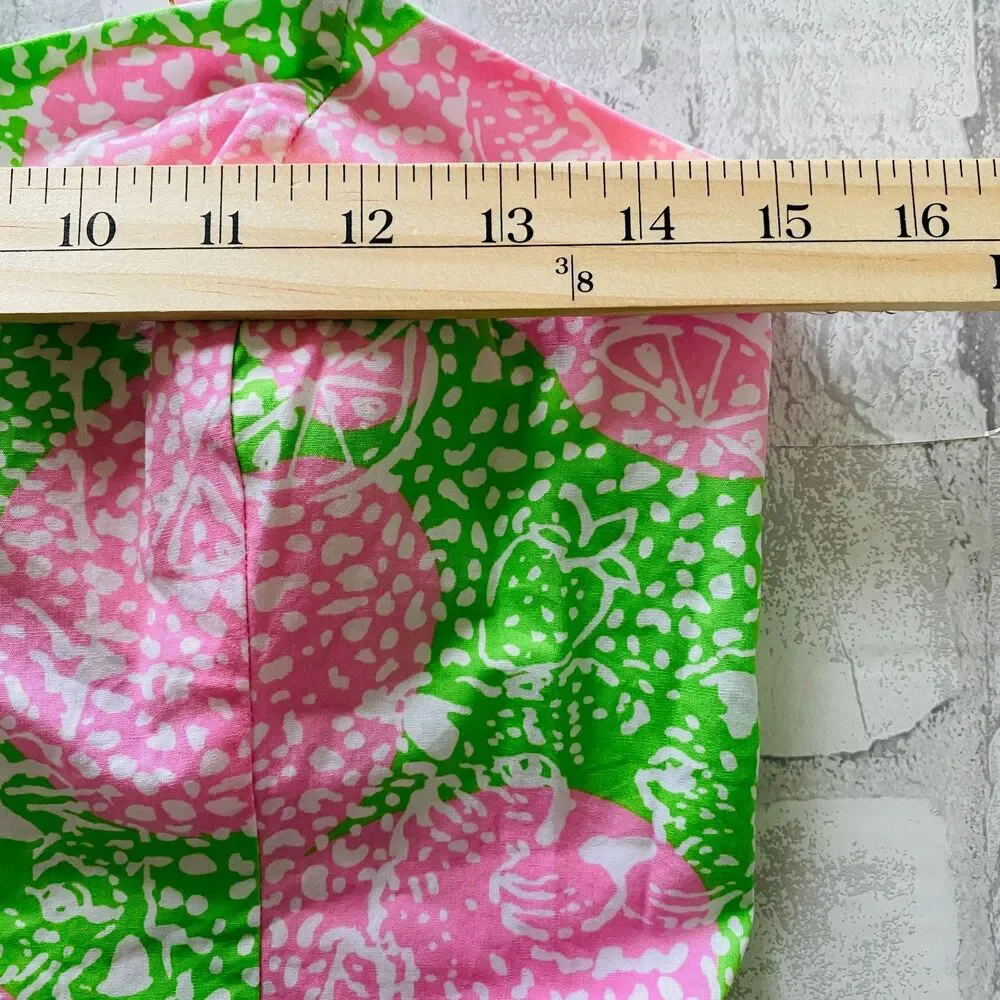 Lilly Pulitzer McCallum Limeade Cheat Ya Pink Green Tie Back Mini Sundress Sz 2 - Picture 9 of 11
